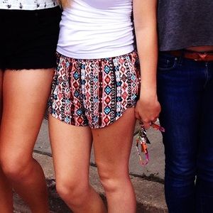 Aztec Print Flowy Shorts